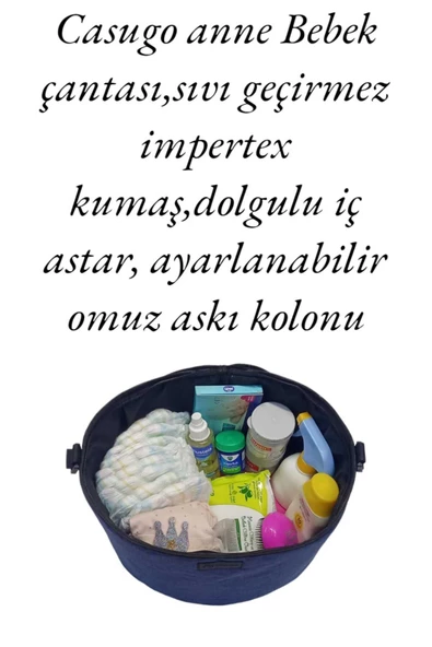 CASUGO Çok Amaçlı Taşınabilir Askılı Anne Bebek Bakım Çantası, Seyahat Çantası , Düzenleyici Bakım Çantası