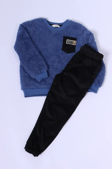 ERKEK ÇOCUK PELUŞ ALT-ÜST TAKIM D43 - 5