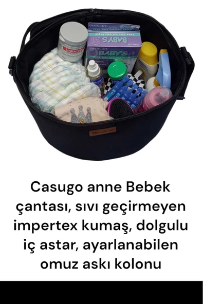 CASUGO Çok Amaçlı Taşınabilir Askılı Anne Bebek Bakım Çantası, Seyahat Çantası , Düzenleyici Bakım Çantası