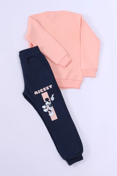 KIZ ÇOCUK 3 İPLİK EŞOFMAN TAKIMI KARAKTER BASKILI D36 - 10