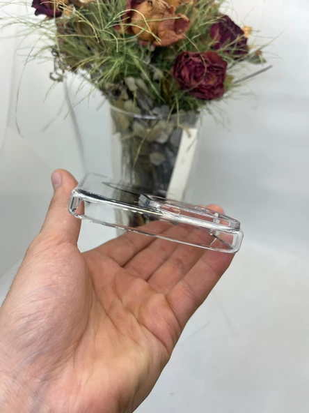 iPhone 15 Pro Max Şeffaf Mika Siyah Magsafe Kılıf - Resim 3