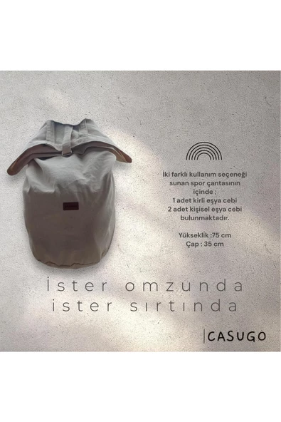 CASUGO Unisex Günlük Kullanım Spor ve Seyahat Çantası Büyük Boy