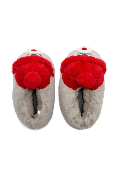 Twigy EE0534 TW GRİSO Kadın Hayvanlı Panduf Gri 36-41 - 3