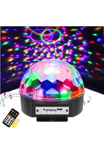 Mp3 Led Magıc Ball Lıght Dt Sd008b Disco Küre Bluetooth Speaker