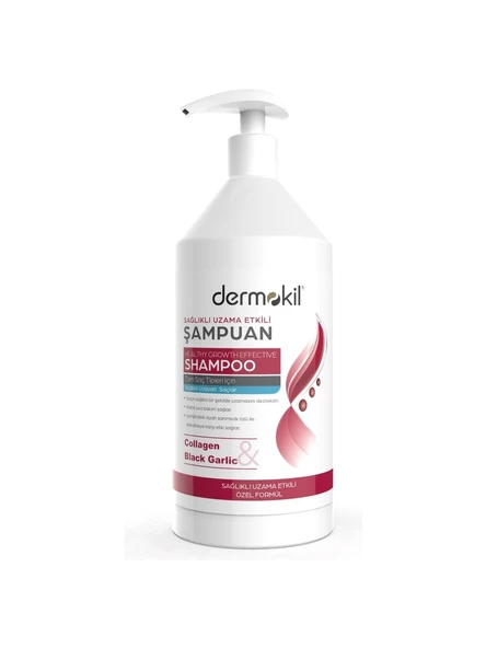 Dermokil Kolojen & Siyah Sarımsak Sağlıklı Uzama Etkili Şampuan 1 LT