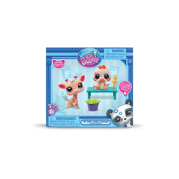 Hasbro Littlest Pet Shop 2'li Paketa 00586 G7#93-G7#92 ZÜRAFA-TEMBEL HAYVAN - 5