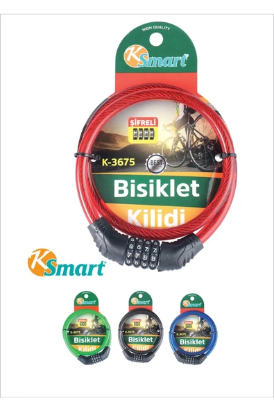 BİSİKLET KİLİDİ KALIN ŞİFRE KSMART K-3675