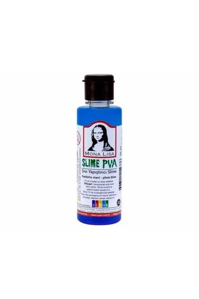 Sıvı Yapıştırıcı 70 Ml Silme Mona Lisa Fosforlu Mavi