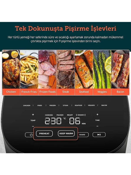 Cosori Pro LE Air Fryer XXL 4.7 lt Yağsız Fritöz - TEŞHİR - 2