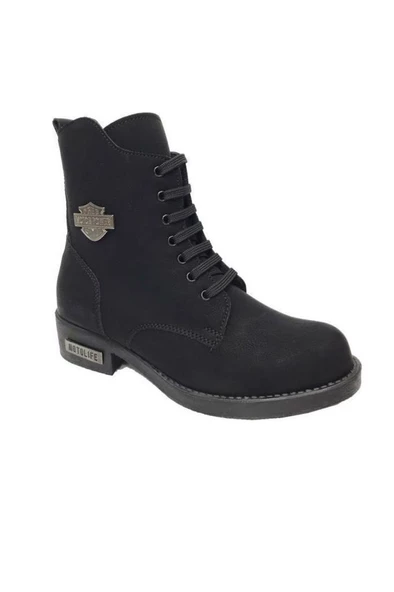 Sdf 50-24 Deri Motolife Fermuarlı Kadın Bot ürün görseli 1