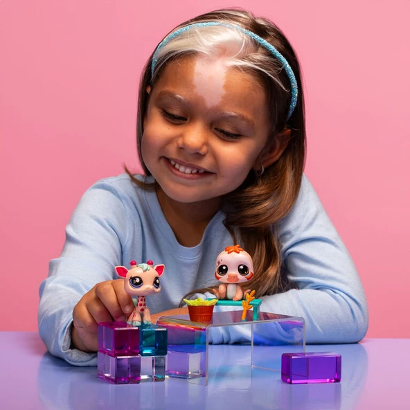 Hasbro Littlest Pet Shop 2'li Paketa 00586 G7#93-G7#92 ZÜRAFA-TEMBEL HAYVAN - 4