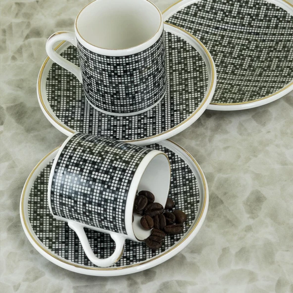 Aryıldız Tarjan 12 Parça 6 Kişilik Kahve Fincan Takımı 90 ml Ar238226 - 5