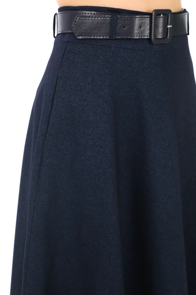 SORALLİNE KADIN KIŞLIK  KLOŞ ETEK 780 LACİVERT - 4