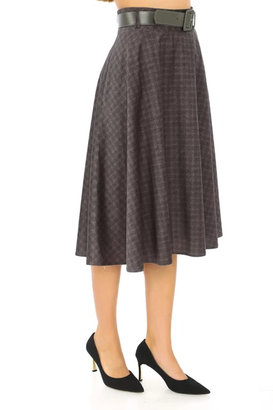 SORALLİNE KADIN KLOŞ ETEK 780 DİJİTAL GRİ - 2