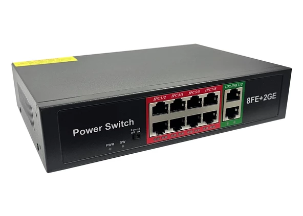 Switch Poe 8+2 Port 10/100/1000 Rose PR-830G