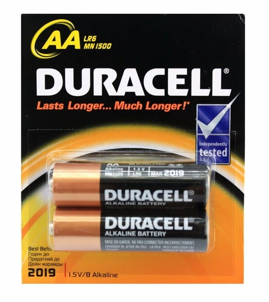 Pil Kalem 2 li Duracell AA