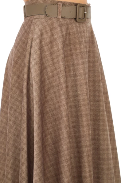 SORALLİNE KADIN KIŞLIK KLOŞ ETEK 780 DİJİTAL BEJ - 4