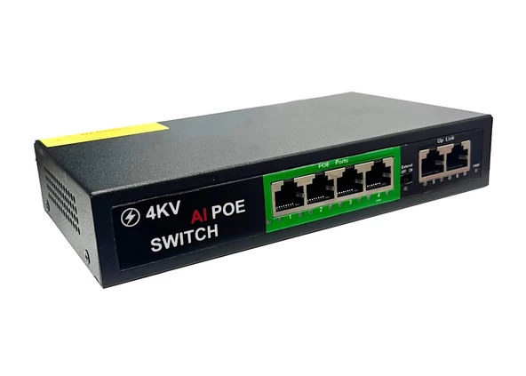 Switch Poe 4+2 Port 10/100 Rose PR-420