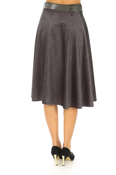 SORALLİNE KADIN KLOŞ ETEK 780 DİJİTAL GRİ - 3