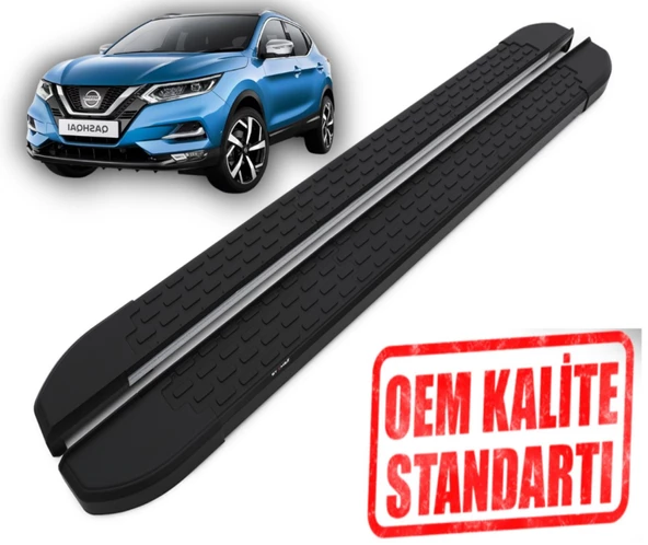 QASHQAİ 2014 2015 2016 2017 2018 2019 2020 2021 ARACA ÖZEL NEVADA SİYAH YAN BASAMAK ürün görseli 1