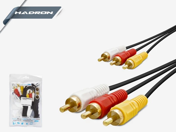 3Rca To 3Rca Görüntü Kablosu 10 M Hadron HD4620