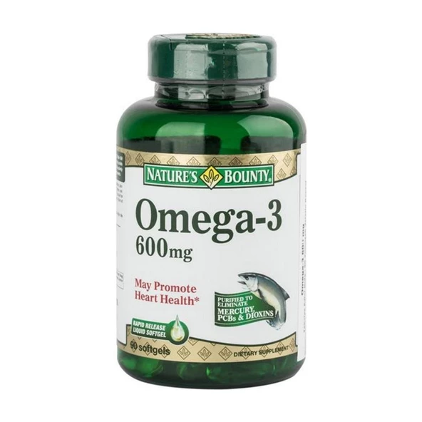 Nature's Bounty Omega-3 600 mg 90 Softgel