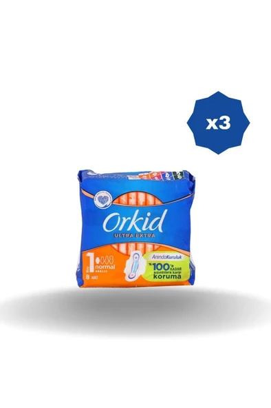 ORKİD ULTRA NORMAL 8'Lİ X 3 ADET