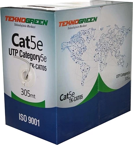 Ethernet Patch Kablo Cat 5 0.40 MM 305 M Teknogreen TK-CAT05