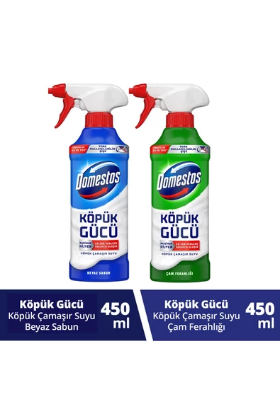 DOMESTOS Köpük Gücü Çam Ferahlığı 450 ml X1 Köpük Gücü Beyaz Sabun 450 ml X1