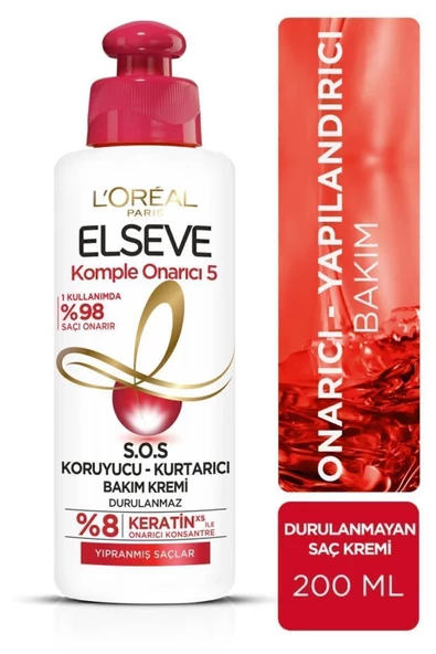 ELSEVE L oreal Paris Komple Onarıcı 5 S.o.s Koruyucu  Kurtarıcı Bakım Kremi 200 ml