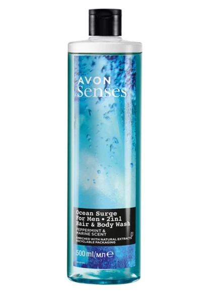 AVON Senses Ocean Surge For Men Hair and Body Wash Saç Ve Vücut Temizleyici Erkek