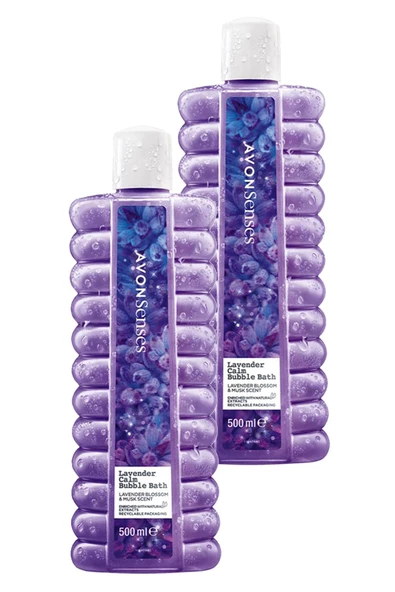 AVON Senses Lavender Calm Lavanta Kokulu Banyo Köpüğü 500 Ml. İkili Set