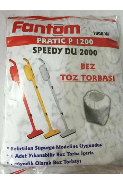 EVSAHOME Fantom P1200 Pratik Süpürge Uyumlu Bez Toz Torbası (4 Adet) ürün görseli