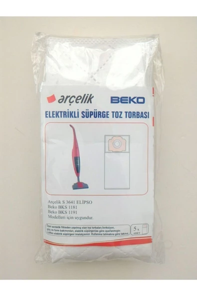 Arçelik Elipso Süpürge Toz Torbası 10 Adet - Resim 2