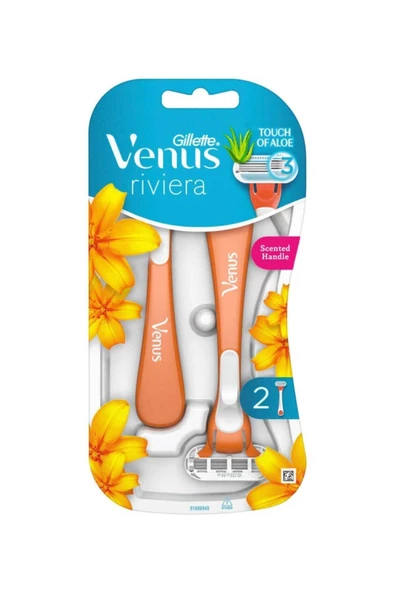 GİLLETTE VENUS Riviera Kadın Tıraş Bıçağı Touch Of Aloe 2'li