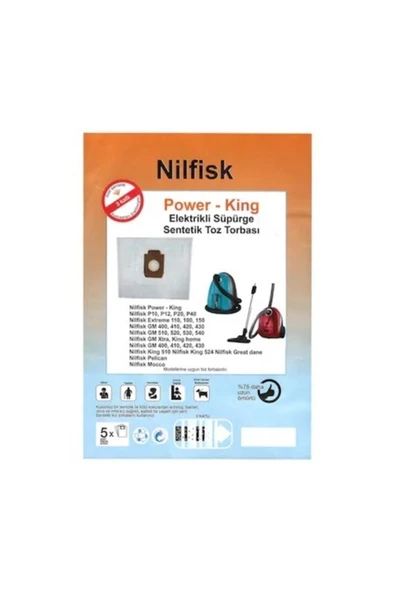 Nilfisk Power Allergy Süpürge Torbası Bez 20 Adet - 2