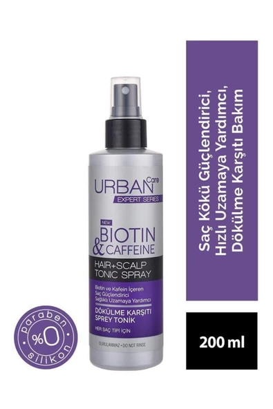 URBAN CARE Expert Serisi Biotin Ve Kafein Dökülme Karşıtı Saç Toniği-hızlı Uzamaya Yardımcı-200 Ml