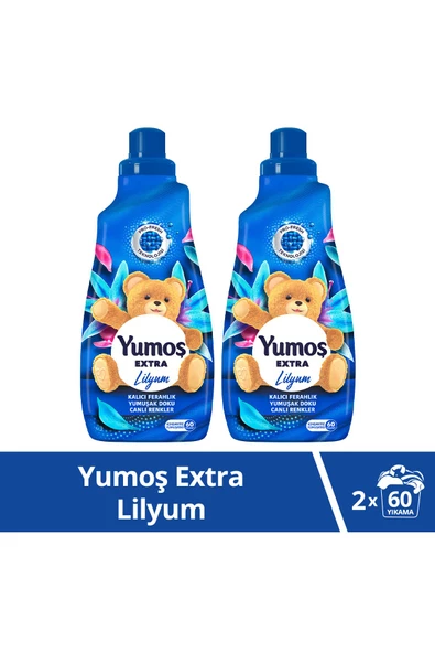 YUMOŞ Extra Konsantre Çamaşır Yumuşatıcısı Lilyum 1440 ml 60 Yıkama 2 Adet