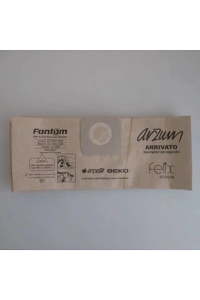 Fantom Shock Wd 3200 Süpürge Kağıt Toz Torbası 20 Adet ürün görseli