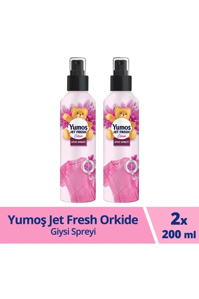 YUMOŞ Jet Fresh Giysi Spreyi Orkide 200 ml 2 Adet