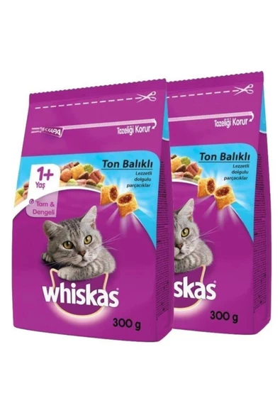 WHİSKAS Kuru Mama 300gr Erişkin Ton Balıklı X2