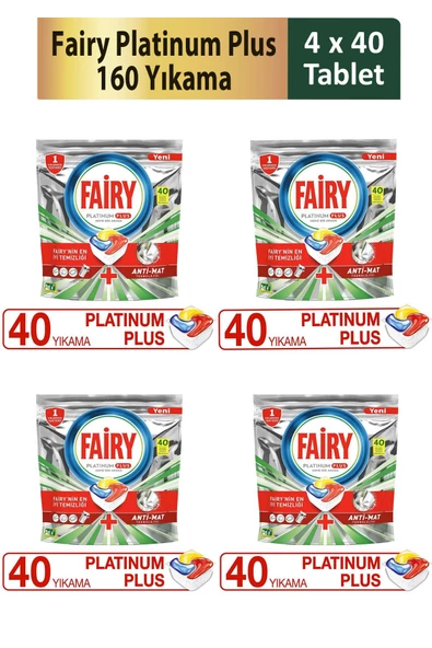 FAİRY Platinum Plus Hepsi Bir Arada 40 Tablet x 4 Adet