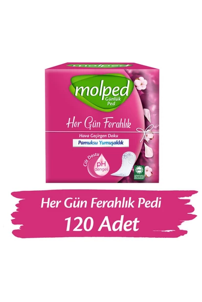 MOLPED Her Gün Ferahlık Günlük Ped 120 Adet