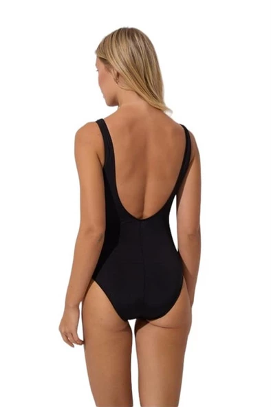 Pierre Cardin Göğüs Kaplı Kalın Askılı Yuvarlak Yaka Mayo - 6