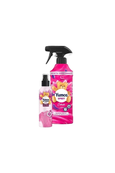 YUMOŞ Jet Fresh Ütü Etkisi Giysi Spreyi Orkide 200 Ml Ve Sprey Yıkaması Orkide 450 Ml