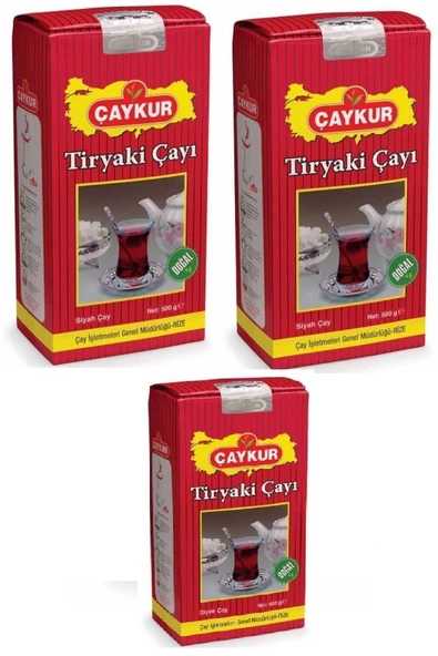 ÇAYKUR Tiryaki Siyah Dökme Çay 500 Gr 3 Lu Avantaj Paket