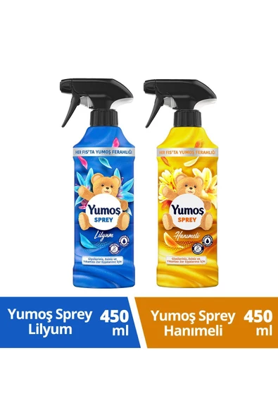 YUMOŞ Sprey Yıkaması Zor Eşyalar Lilyum 450 ml 1adet Sprey Yıkaması Zor Hanımeli 450 ml 1adet