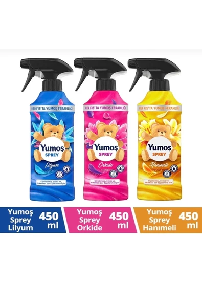 YUMOŞ Oda Spreyi Üçlü Set 450 Ml