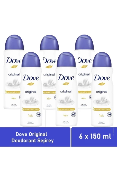 DOVE Orijinal 150 ml Kadın Deodorant Sprey 6'lı  8690637628856