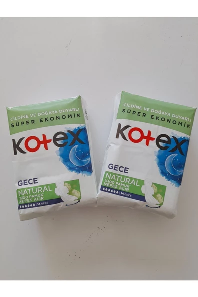 KOTEX Hij. Ped Natural Gece 14'lü X 2 Adet